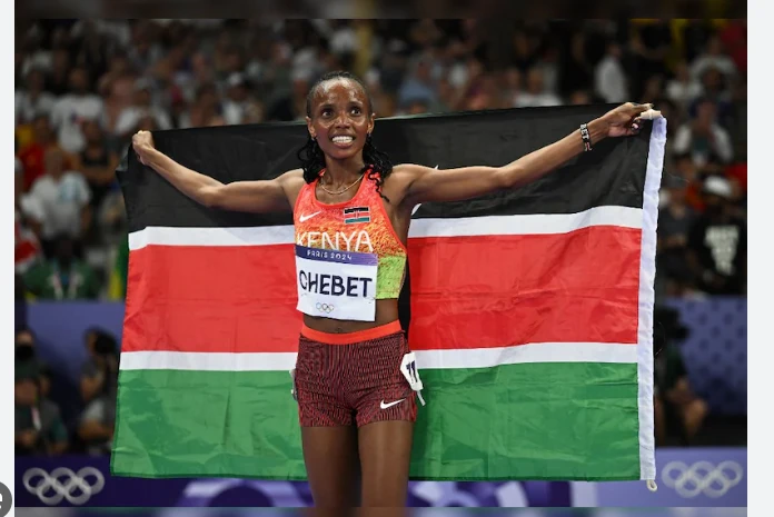 Kenya's 'smiling assassin' Chebet wins Olympic 5,000m gold