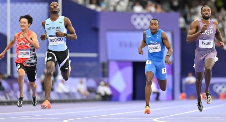 Botswana's Letsile Tebogo wins men's Olympic 200m gold