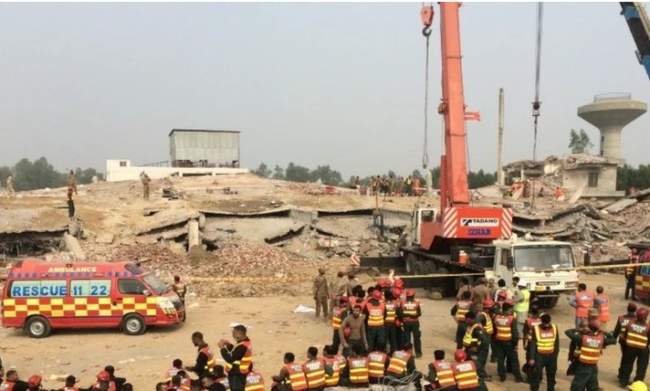 Two die as crane falls on labourers in Daska factory