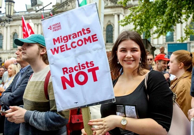 Anti-racism protesters rally across UK