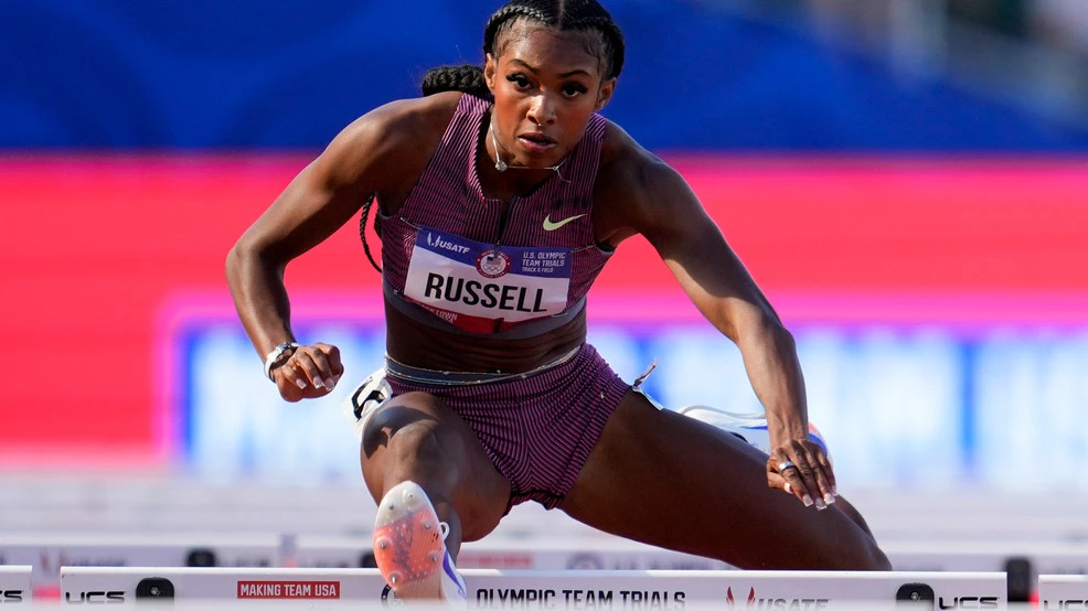 Russell secures olympic gold for USA in women's 100m hurdles