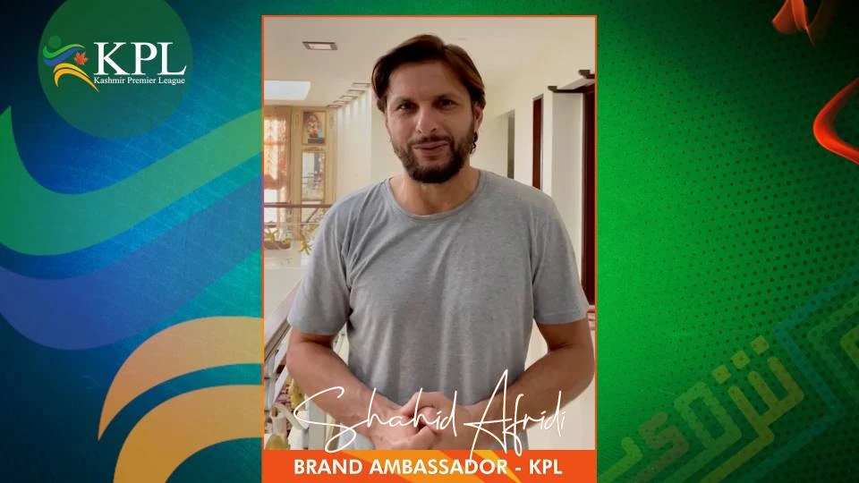 Shahid Afridi appointed brand ambassador for Kashmir Premier League