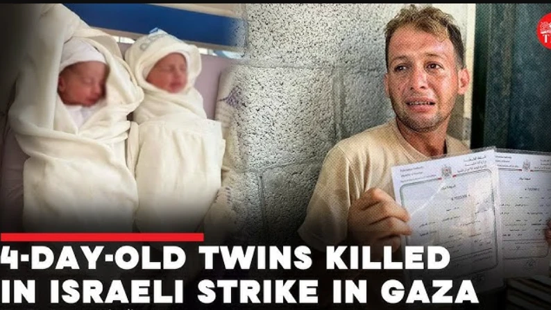 Newborn twins killed in Israel airstrike as father registers their birth