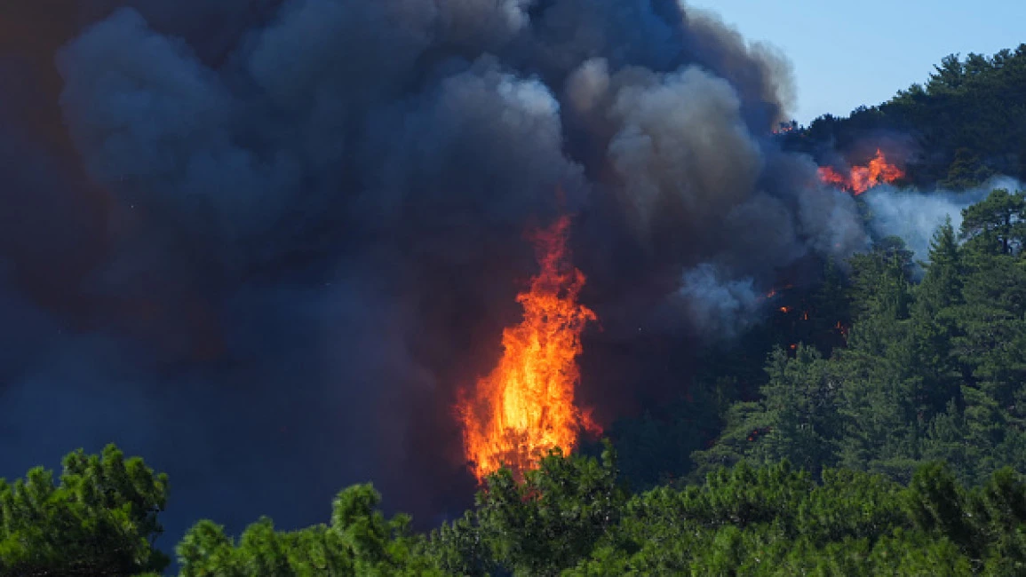 Mass evacuations as forest fire rages uncontrolled in Turkey