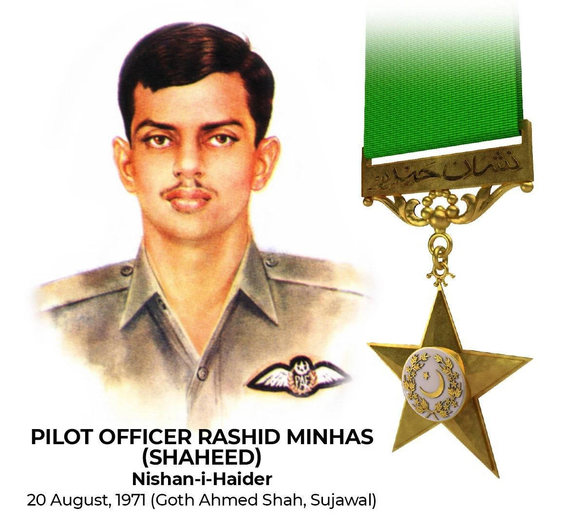 Armed Forces pay tribute to Pilot Officer Rashid Minhas on occasion of his 53rd martyrdom anniversary