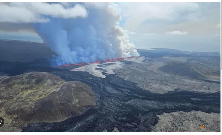 Volcano erupts in Iceland, sixth since December