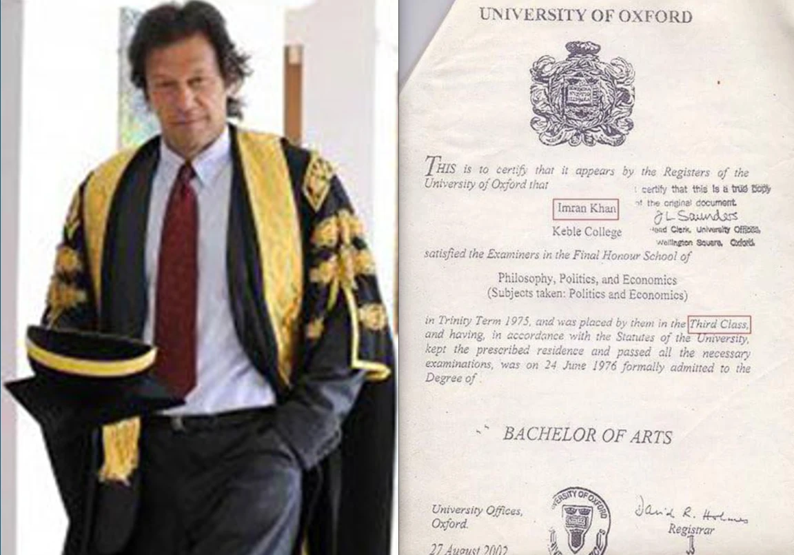 Imran Khan's University of Oxford BA degree revealed