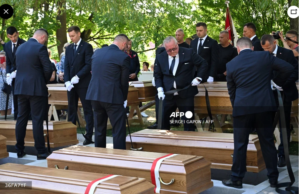 Poland holds state burial for over 700 victims of Nazi atrocities