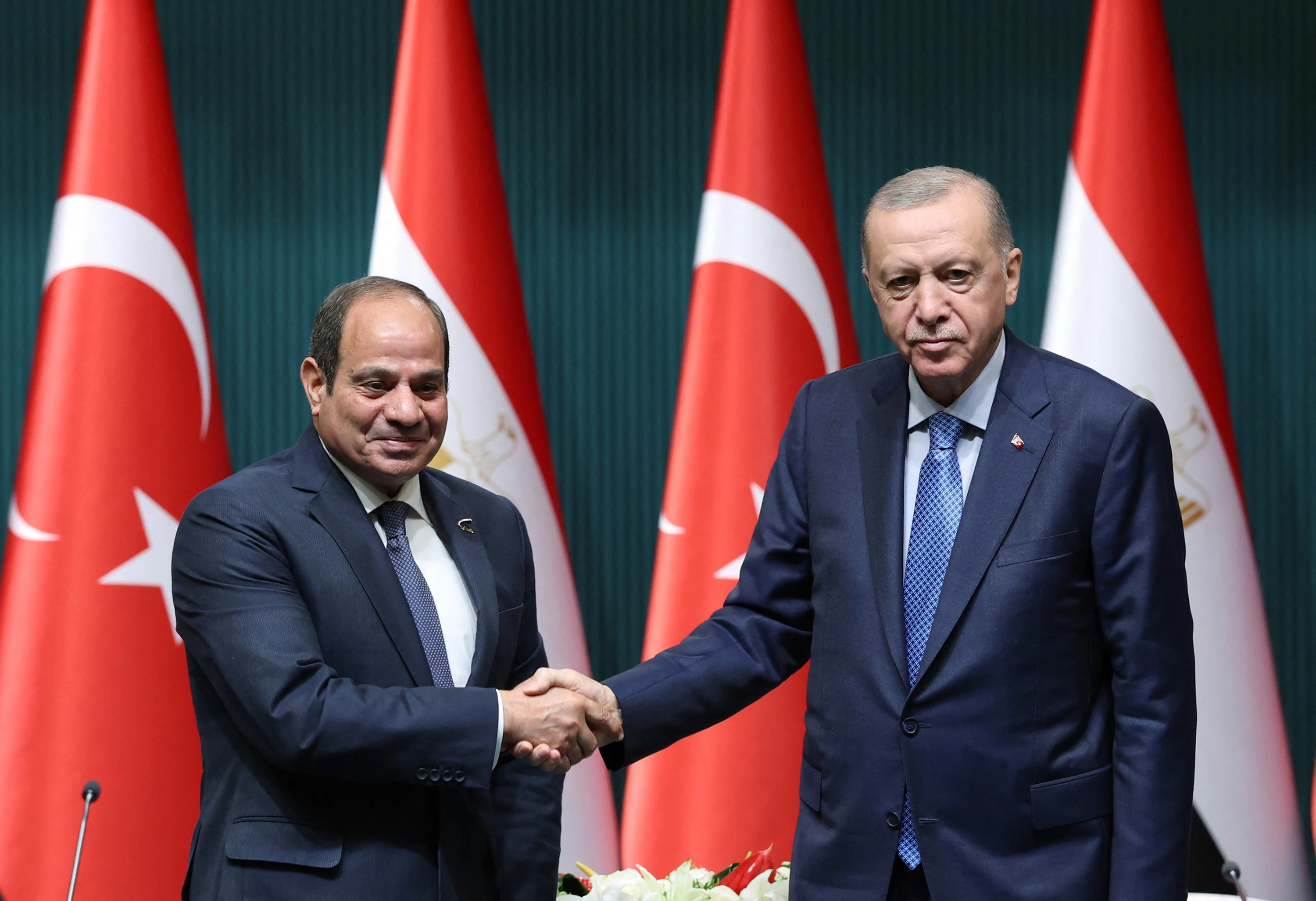 Egypt and Turkey pledge to cooperate as diplomatic relations improve