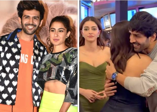 Sara Ali Khan grabs eyeballs after hugging former 'boyfriend' Kartik Aaryan during event