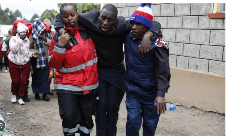 Anguished parents wait for news after Kenya school fire kills 17