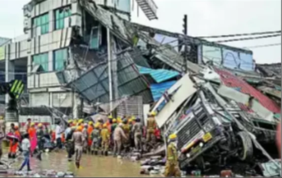 Three-storey building collapses in Indian city of Lucknow, rescuers pull out eight bodies from rubble