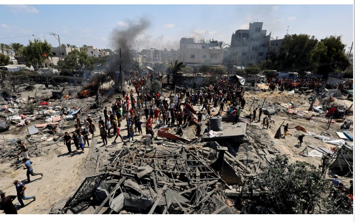 Israeli air attack kills 40 in Gaza humanitarian zone