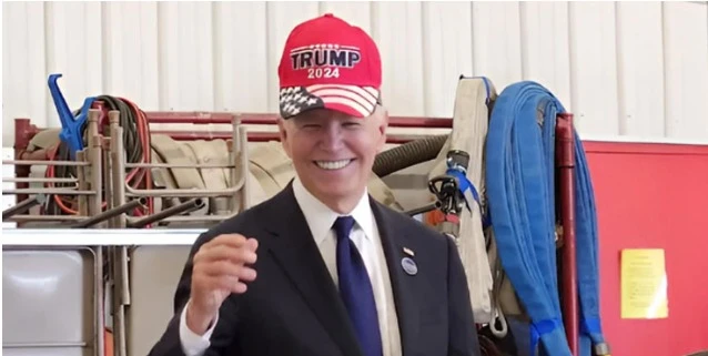 President Biden wears ‘Trump 2024’ hat in 9/11 event