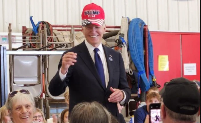 Wild campaign week: Biden in a Trump hat, and 'eating pets'