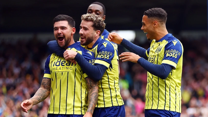 West Brom top of the championship after portsmouth rout