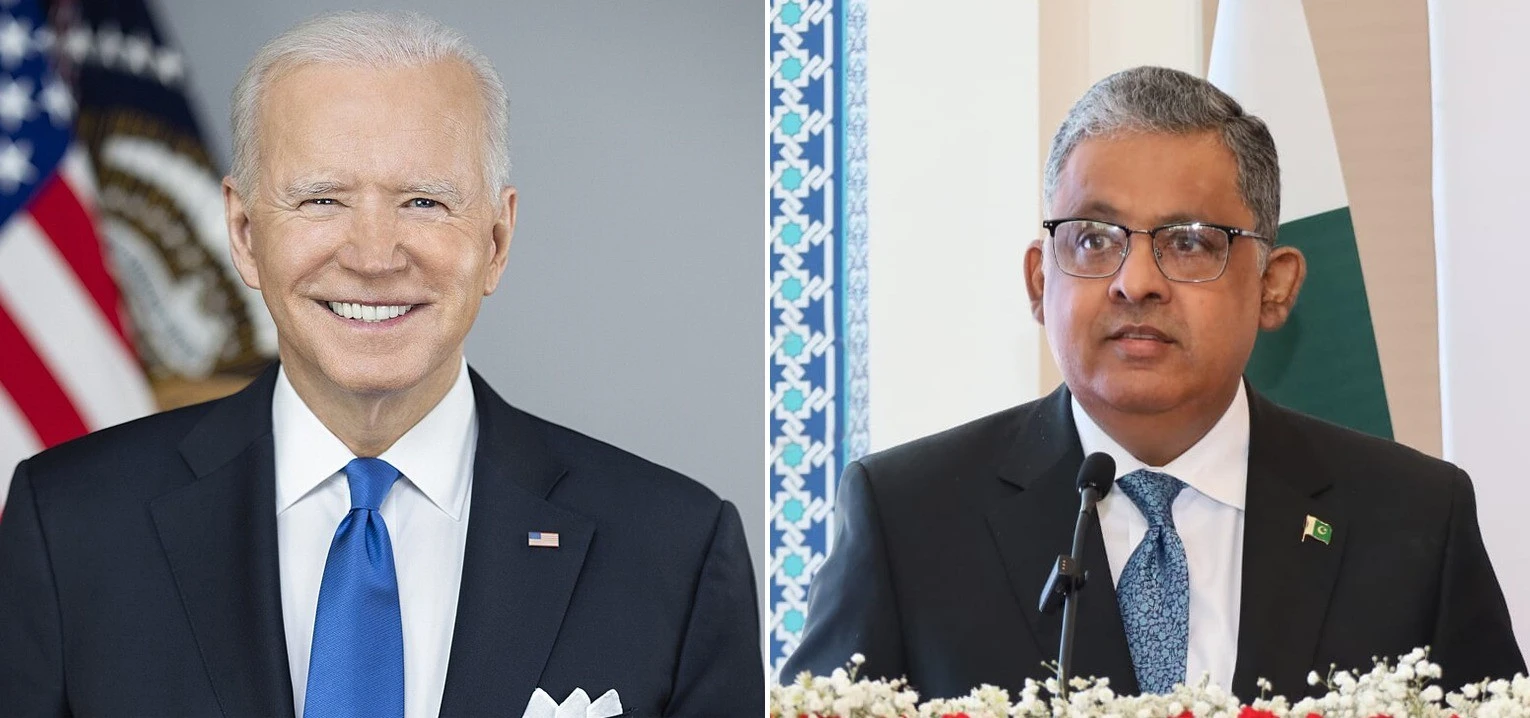 Ambassador Rizwan Saeed Sheikh presents his credentials to President Biden