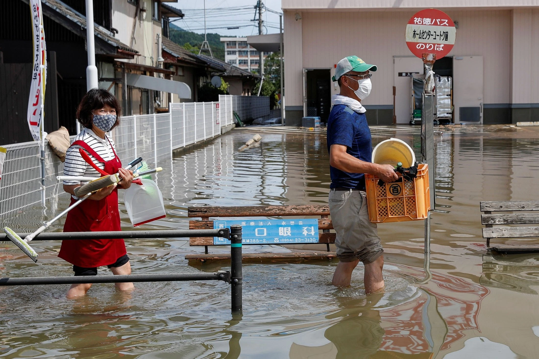 Floods, landslides hit central Japan months after major quake