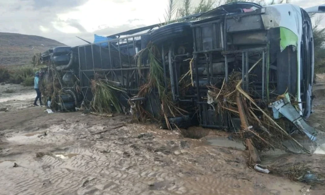 Morocco flood sweeps away bus, leaving two dead and 14 missing