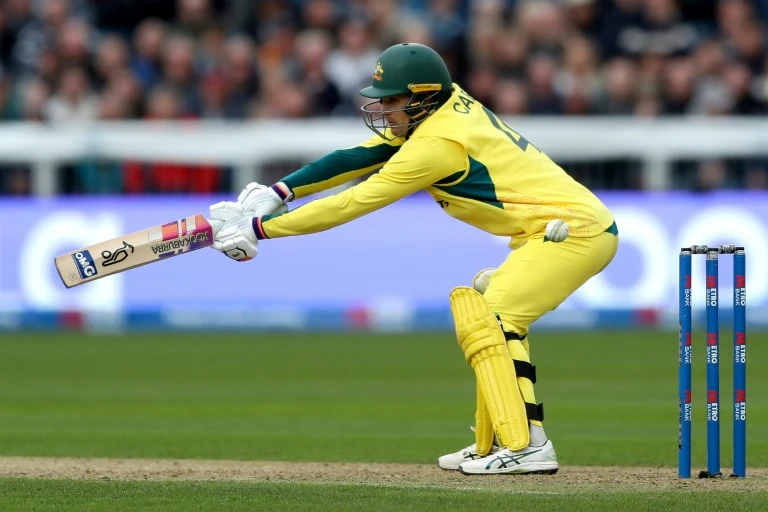 Carey's explosive knock powers Australia to set 304-7 target for England