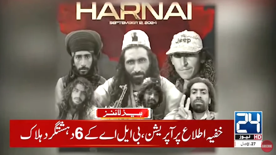 Six top BLA terrorists killed in major Harnai operation