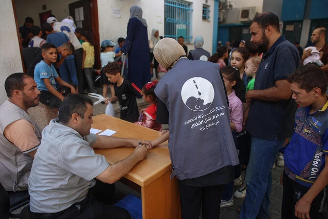 WHO set to begin Gaza's second polio vaccination round on Oct 14