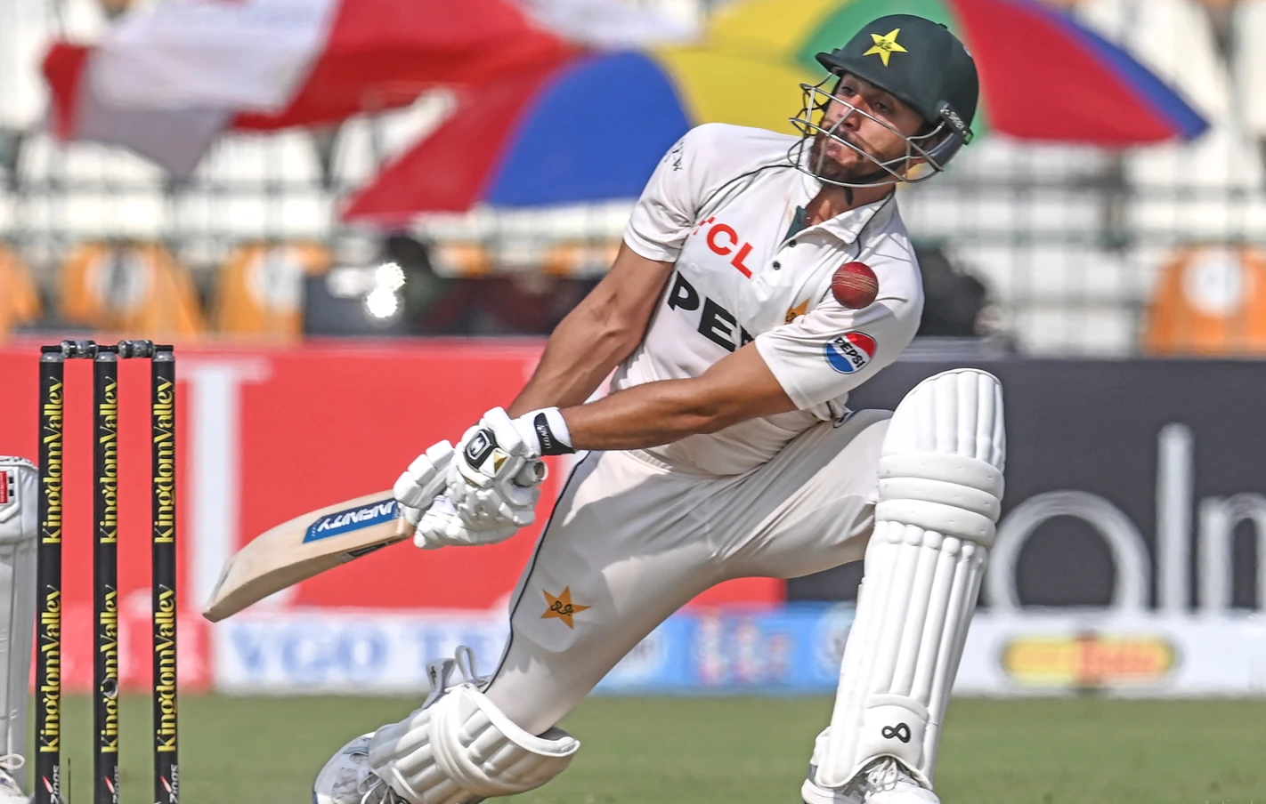 Agha century powers Pakistan to pile up 556 runs against England