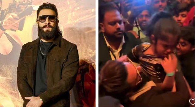 Ranveer Singh rescues crying baby girl from the crowd