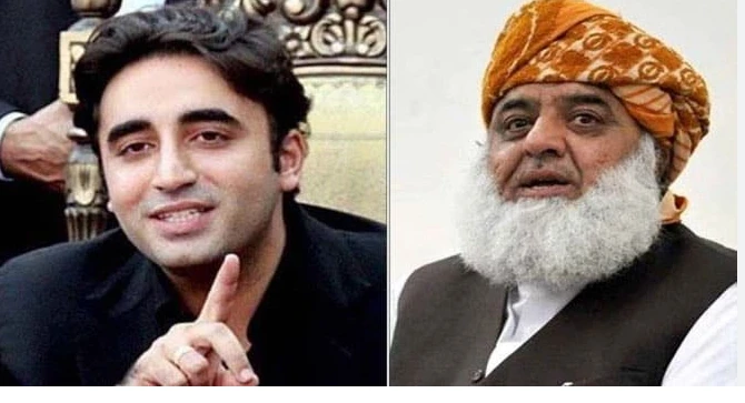 Bilawal reaches Maulana Fazl’s residence to discuss draft of amendments