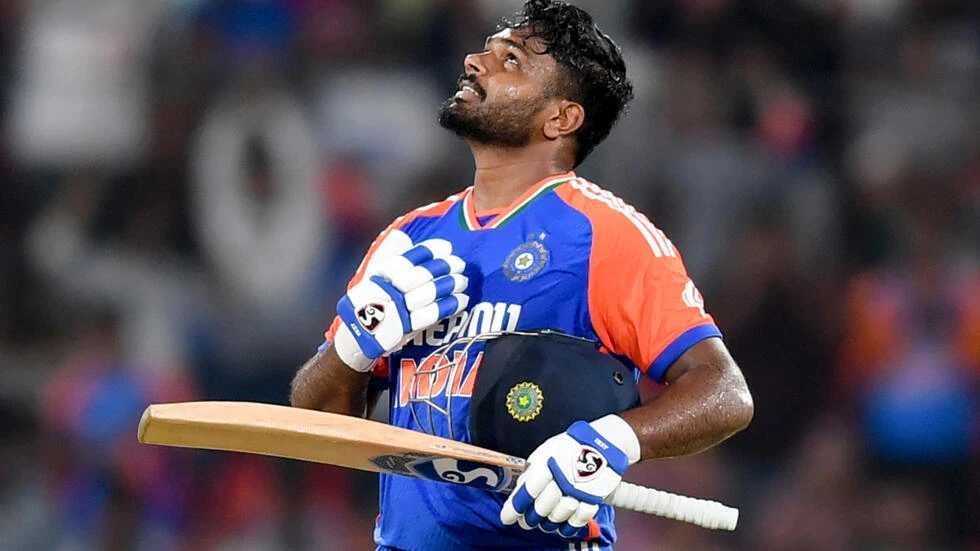 Samson's ton leads India to T20 series sweep with record-breaking total