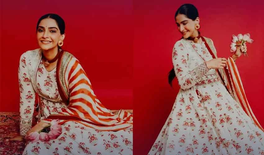 Sonam Kapoor radiates beauty in Pakistani designer ensemble for celebrating Dussehra