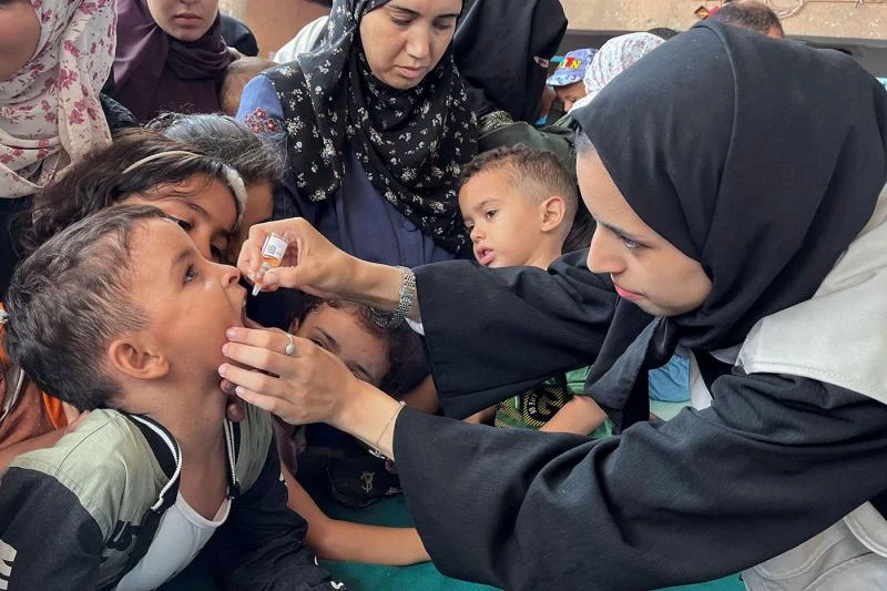 More than 150,000 children vaccinated in second round of polio drive in Gaza