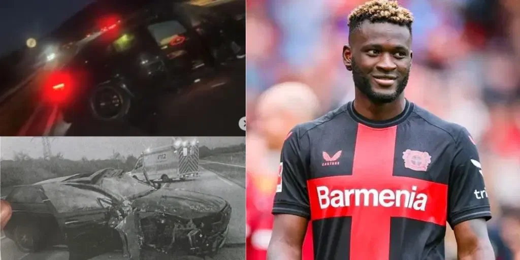 Leverkusen's boniface escapes with minor injuries after car accident