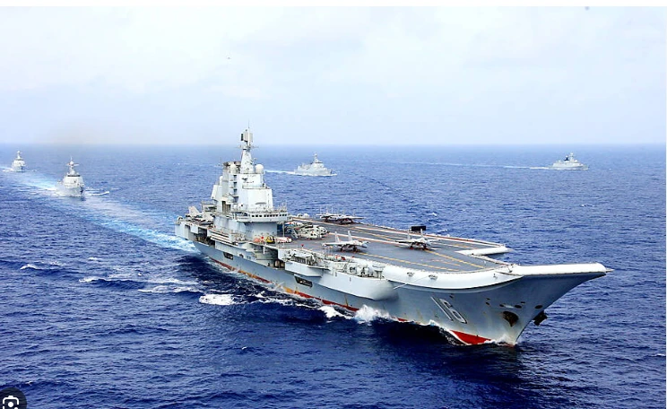 Chinese aircraft carrier group sails through Taiwan Strait