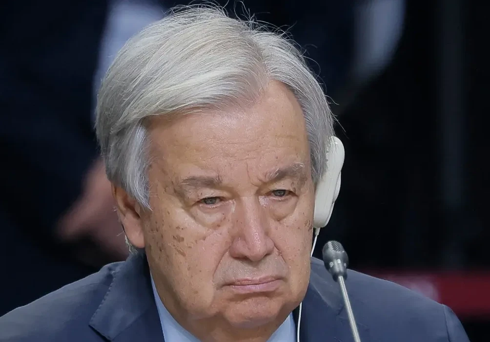 UN chief calls for 'just peace' in Ukraine at Putin-hosted summit