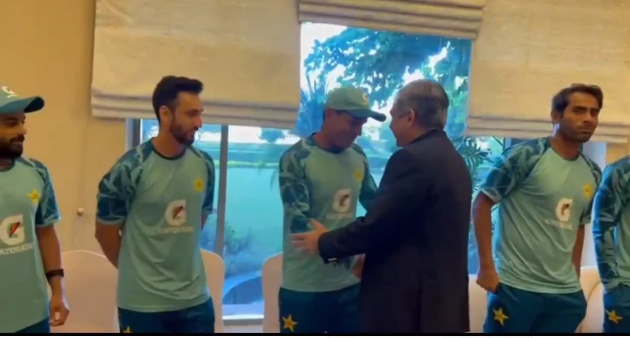 PCB Chief Naqvi meets team, says unity, hard work led to series win