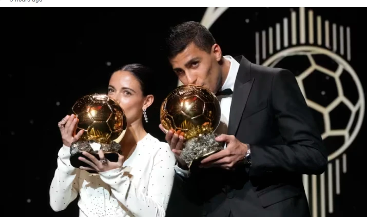 Rodri wins men's Ballon d'Or as Real Madrid boycott