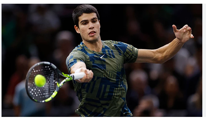 Alcaraz breezes through opener at Paris Masters