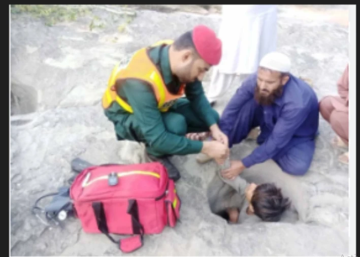 Boy trapped in Kahuta rocks rescued