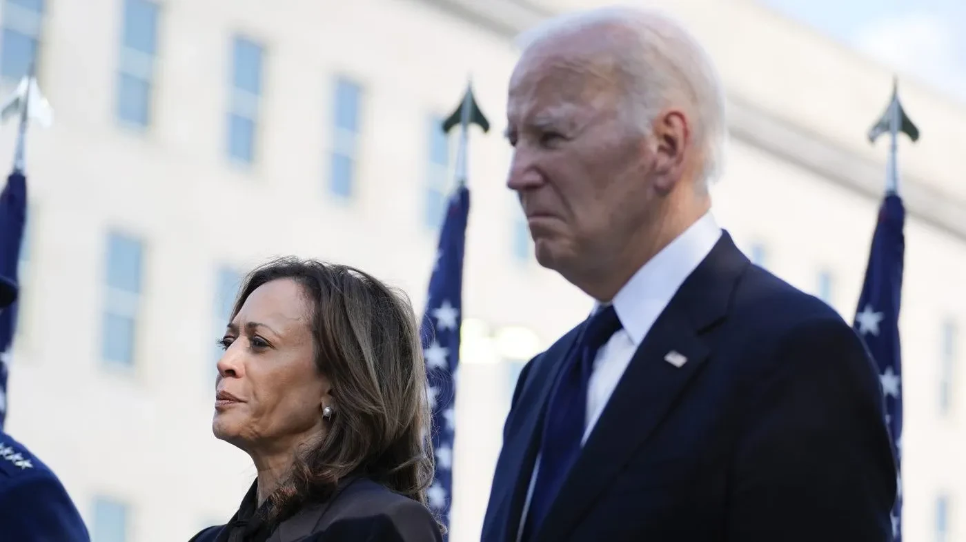 Harris distances herself from Biden's 'garbage' remarks