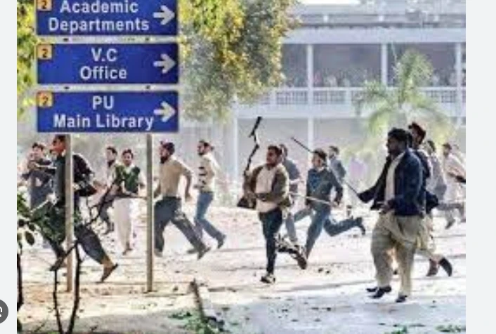 Night-long student clashes turn Punjab University into battlefield