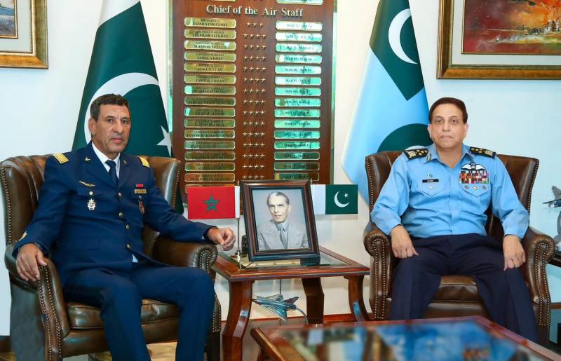 Inspector Royal Moroccan Air Force calls on Air Chief Marshal Zaheer Ahmed 