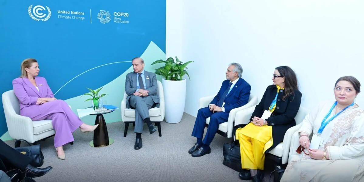 PM Shehbaz meets Danish counterpart on the sideline of COP29 summit in Baku