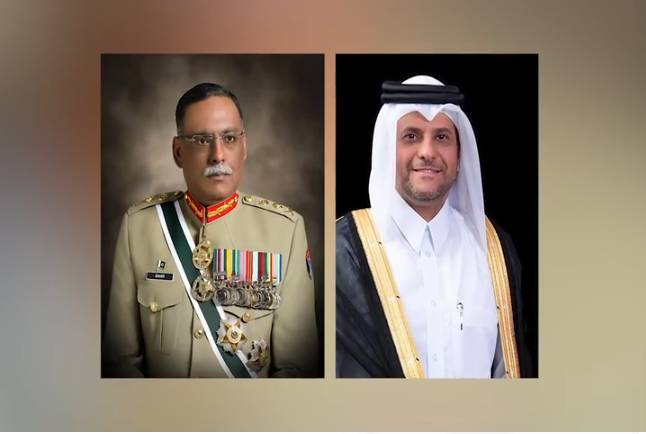 CJCSC General Sahir Shamshad calls on Qatar’s deputy PM and Defence Minister to discuss defence cooperation 