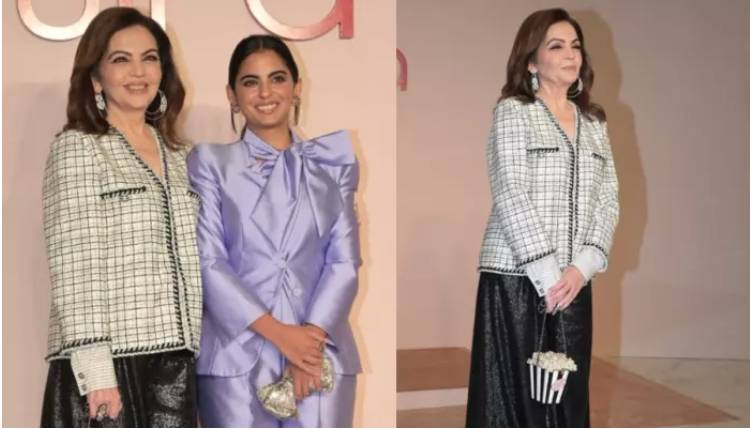 Nita Ambani grabs attention for styling POPCORN bag on daughter Isha’s beauty store launch 