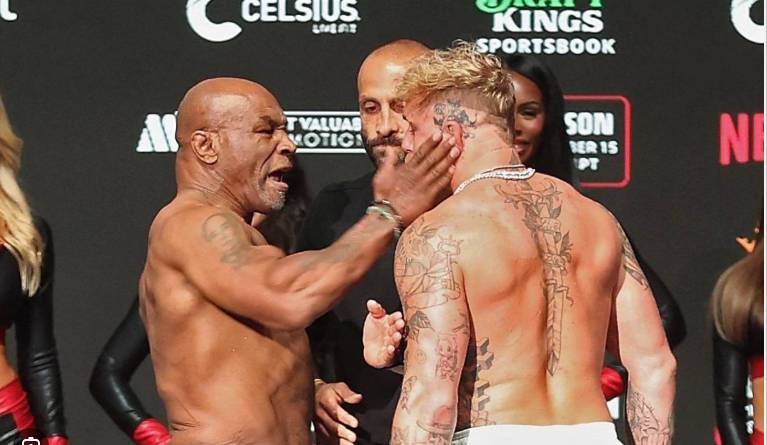 Tyson slaps Paul in final face-off before Netflix bout