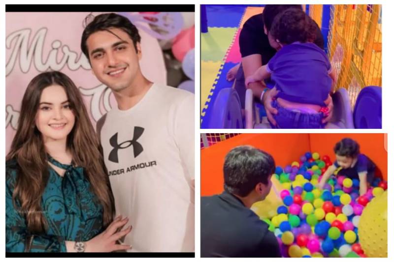 'Meri jaan Hasan and Ahsan': Minal Khan shares adorable father-son moment at play place