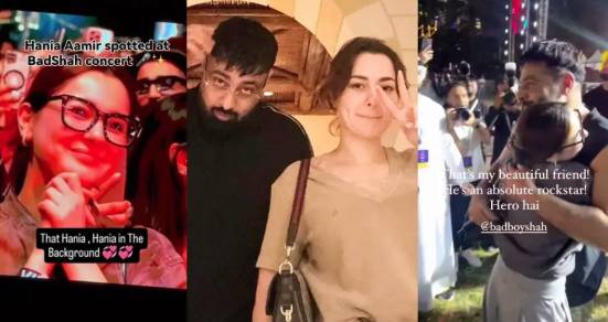 Sparks fly as Hania Amir shared a hug with Badshah at his concert