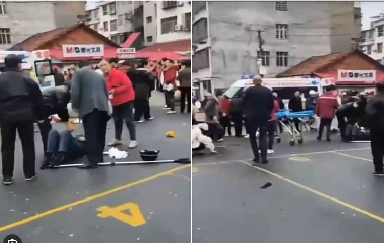 Many children injured after car crashes at China school