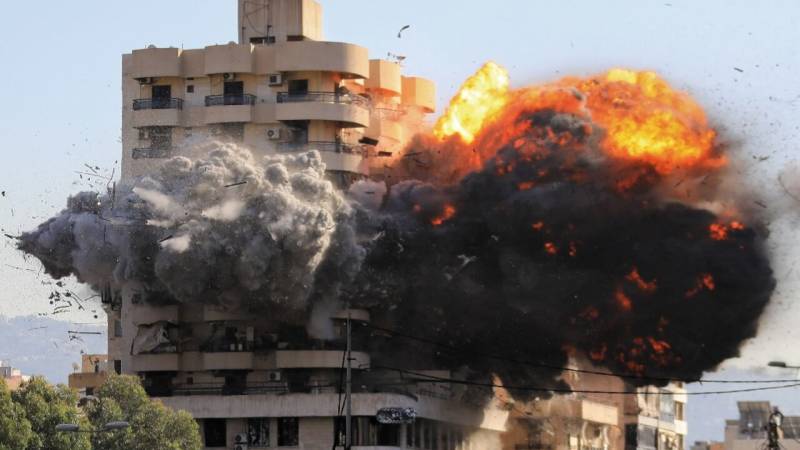 Eleven-storey building destroyed as Israeli strikes on Lebanon intensify